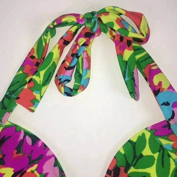 Aerie Triangle Bikini Floral Top Size XS - Picture 4 of 6